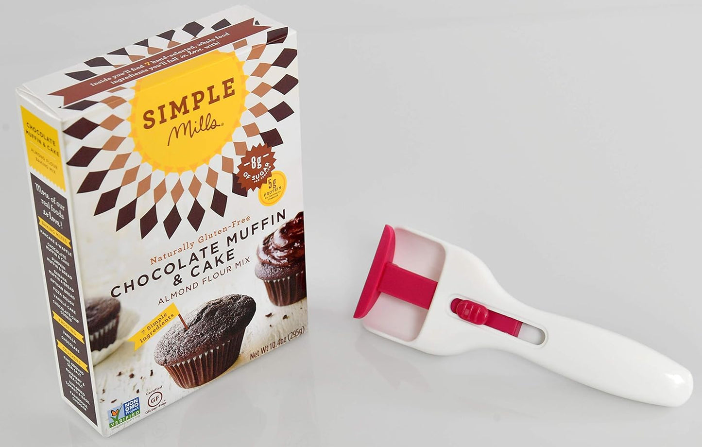 HOME-X Mess-Free Cupcake Scoop, Cake Batter Dispenser, Handy Kitchen Gadgets, Bakeware