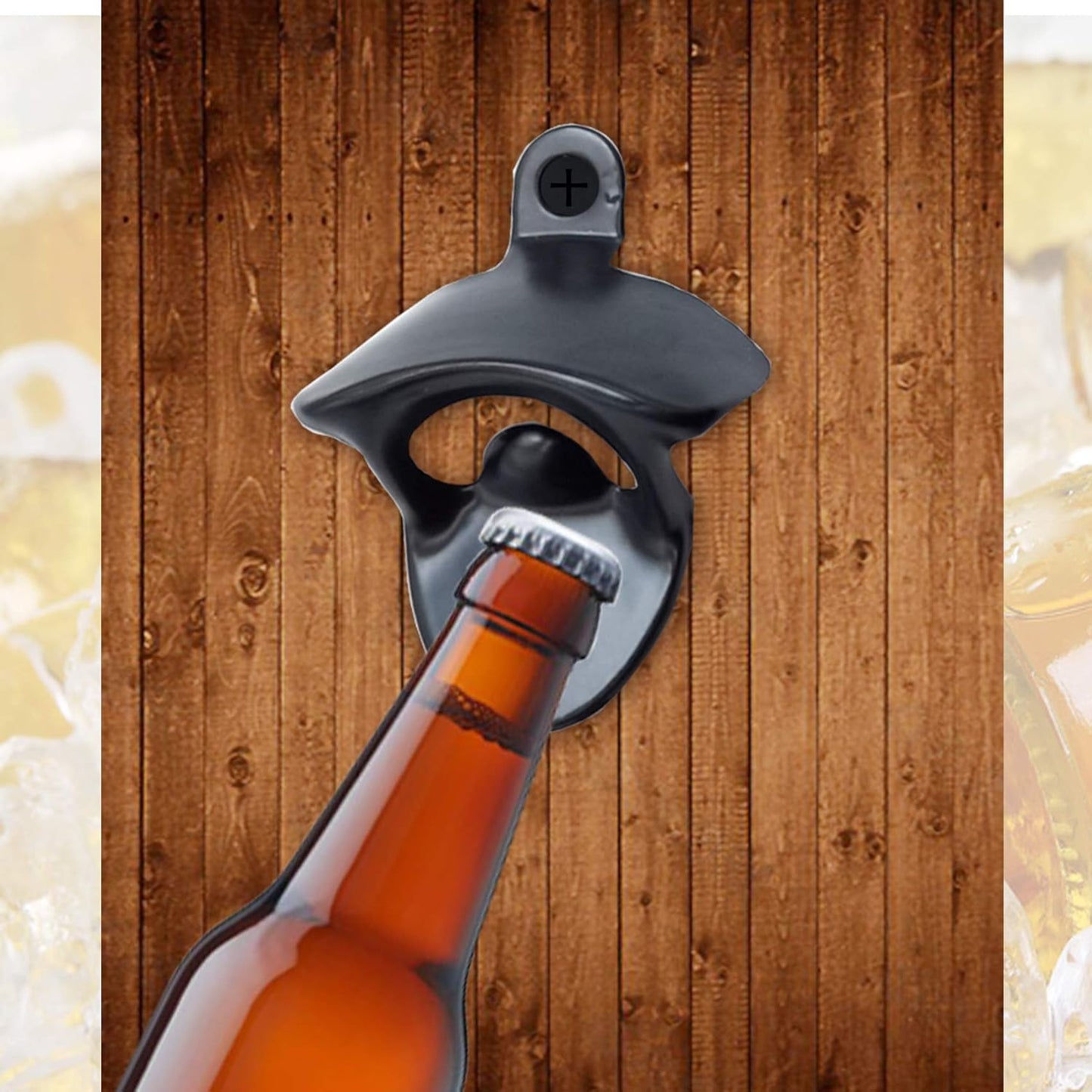 RONYOUNG 12PCS Wall Mounted Bottle Opener Vintage Beer Bottle Opener Suitable for Bars KTV Hotels Homes (Black+Silver+Green Bronze)