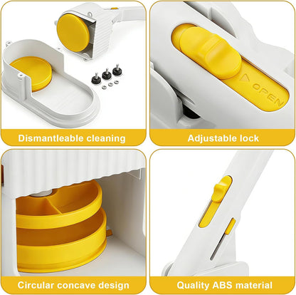Manual Dumpling Maker with Wrapper Press, 3-in-1 Home Dumpling Mold, Easy Clean Dumpling Making Kit for Ravioli, Pierogi, Empanada, Bun, Chinese Pastry - Beginner Friendly