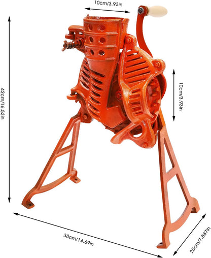 Manual Corn Thresher Hand Corn Sheller with Wooden Handle, Hand Corn Sheller Heavy Duty Shelling Machine Corn Thresher & Peeling Peeler Corn Cob Stripper Tool (orange)