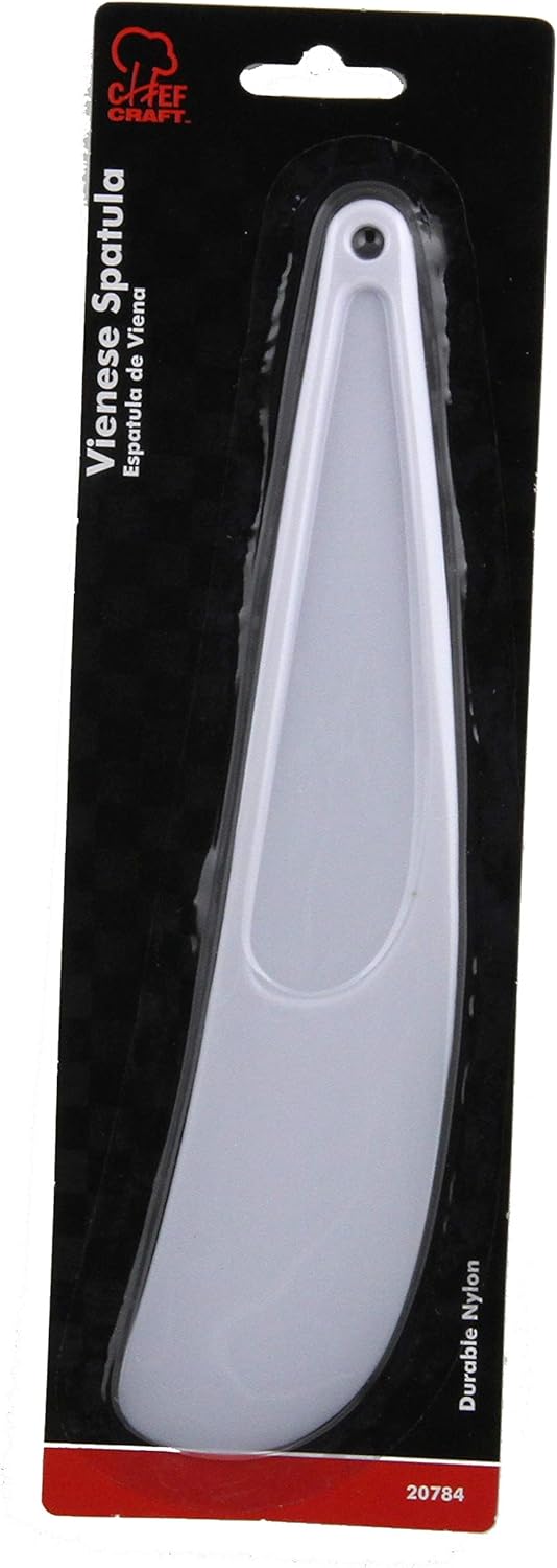 Chef Craft Select Plastic Viennese Baking Spatula, 9.25 inches in Length, White