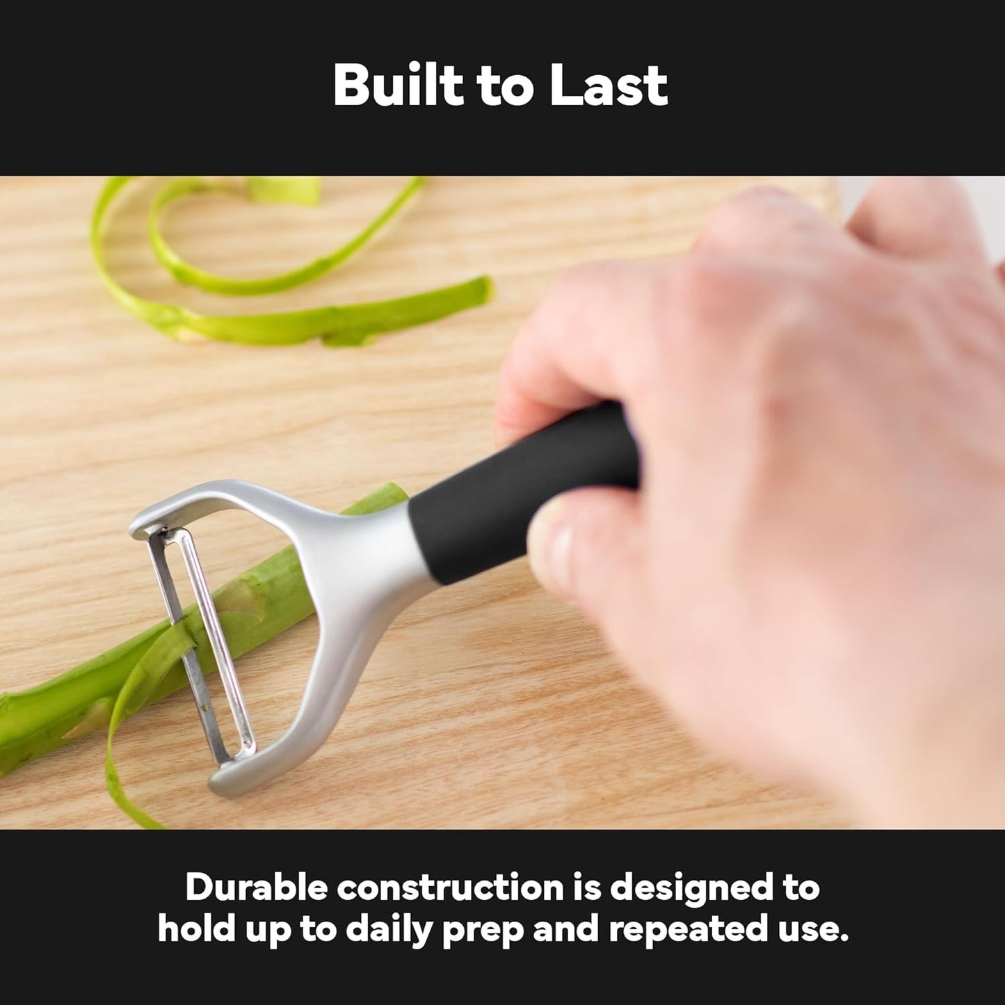Misen Stainless Steel Vegetable Peeler - Dishwasher Safe Y Peeler - Easy to Use with Potatoes, Cabbage, Carrots, and More - Progessional Grade Kitchen Tool - Black