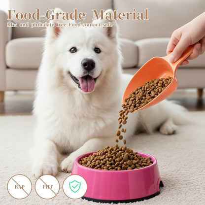 Dog Food Scoop with Precise Markings - 1 & 1/2 & 1/4 Cup Food-Grade Melamine Pet Food Measuring Cup, Durable Food Feeding Scoop for Dog Cat Bird and Rabbit