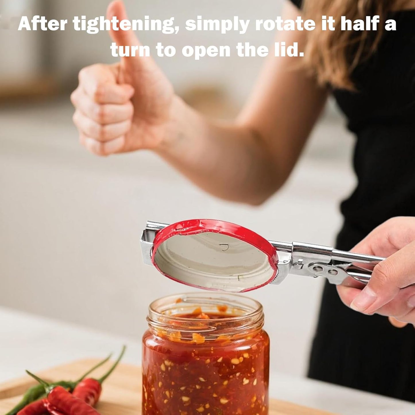 Adjustable Stainless Steel Jar Opener,Jar Opener,For Weak Hand Seniors Arthritis, Gripper Kitchen Gadget Easy To Open Tight Lid（2 Pcs）