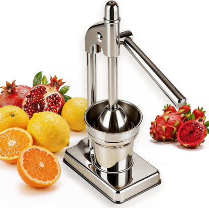 Cast Iron Juicer,Manual Juicer Hand Press,Orange Lemon Squeezer,Heavy Duty Manual Juicer,Professional Citrus Juicer Fruit Juice -Stainless Steel,Easy to Clean Black