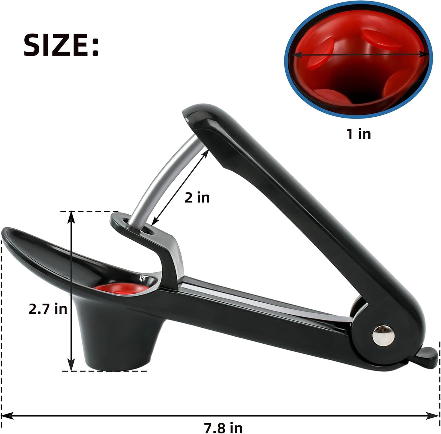 EWPJDK Cherry Pitter Tool Pit Remover Heavy-Duty Stainless Steel Olive Pitter Tool for Making Cherry Jam (Black)