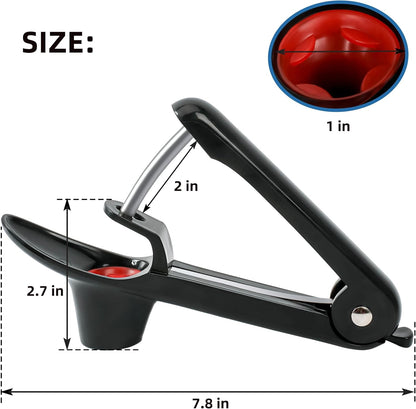 EWPJDK Cherry Pitter Tool Pit Remover Heavy-Duty Stainless Steel Olive Pitter Tool for Making Cherry Jam (Black)