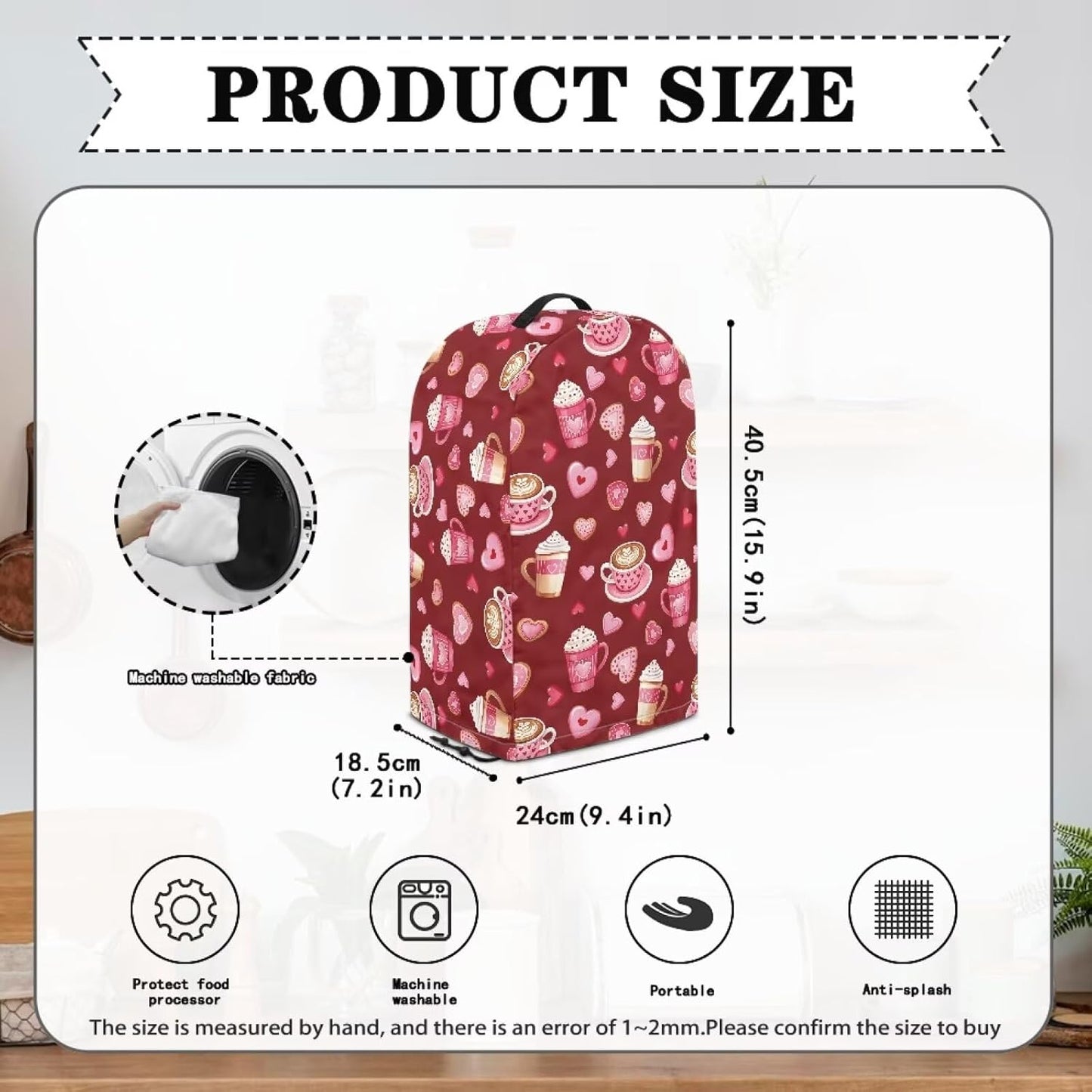 Coffee Pastry Blender Dust Cover with Drawstring Field Stand Mixer or Coffee Maker Cover Anti Fingerprint Polyester Appliance for Home Kitchen Decor