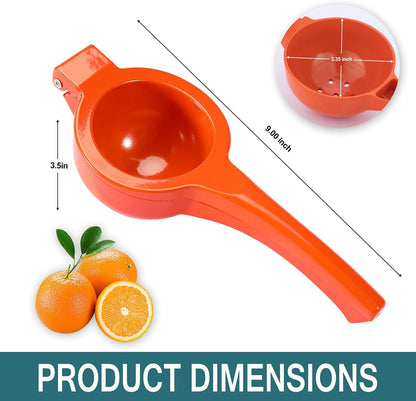 Y-ME Manual Juicer Citrus Lemon Squeezer, Fruit Juicer Lime Press Metal, Professional Hand Juicer Kitchen Tool(Yellow）