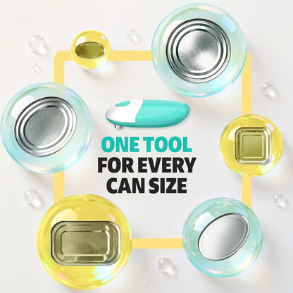 Handsfree One Touch Electric Can Opener, Smooth Edge Automatic Can Opener Fits All Can Sizes, Handheld Battery Operated Easy and Safe Kitchen Gadget for Seniors with Arthritis