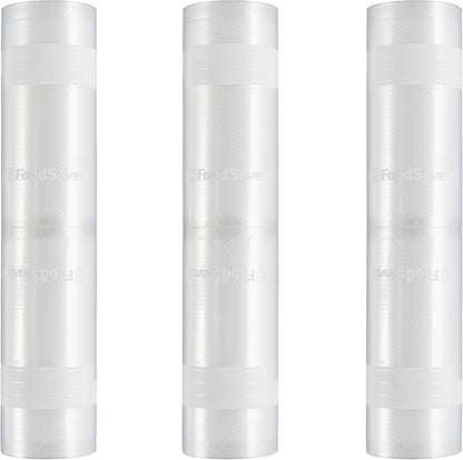 FoodSaver Custom Length Vacuum Sealer Bags Multipack, 5 Count Rolls for Airtight Food Storage and Sous Vide - Compatible with FoodSaver, 8 (2 Pack) and 11 (3 Pack)