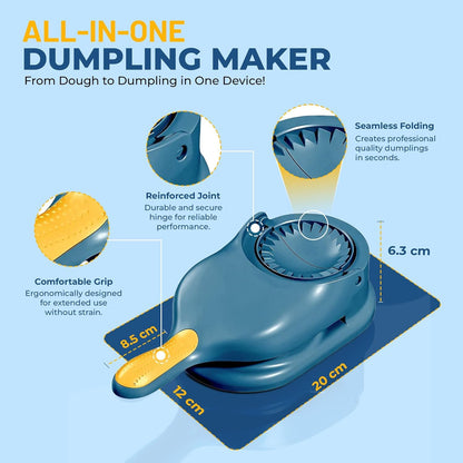 2 in 1 Dumpling Maker Press, Dumpling Skin Maker Machine, Multifunctional DIY Manual Empanada Press, Blue