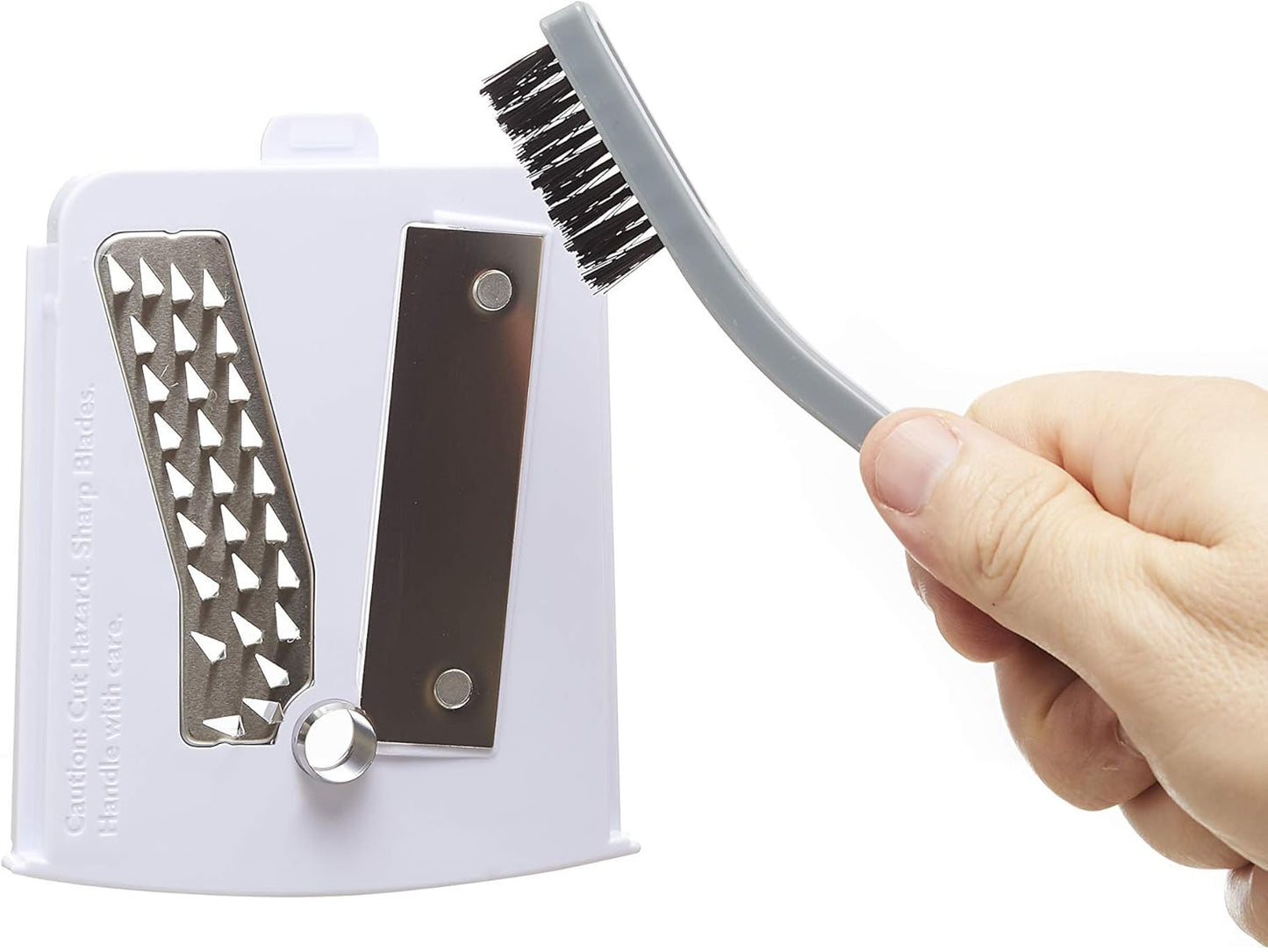 5-Blade Spiralizer | Vegetable Slicer with Durable Stainless Steel Blades | Kitchen Cooking Tool | Spiral Zoodle Maker with Catch & Store Container | Includes iOS & Android Recipe & Video App