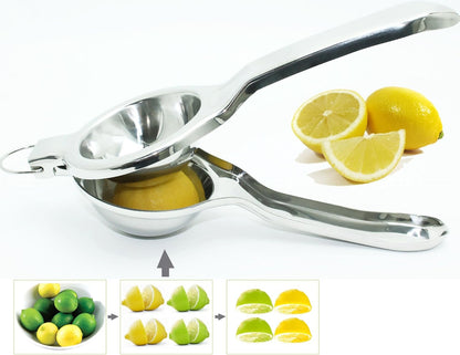 EcoJeannie Premium Quality Lemon Squeezer Stainless Steel w/Food Grade #304 Food Grade, Anti-Corrosive Premium Quality Manual Jumbo Size Squeezer, Manual Citrus Press Juicer, LS0001