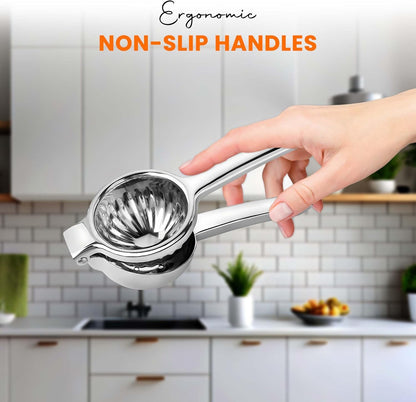 Heavy-Duty Stainless Steel Lemon Squeezer – Handheld Citrus Press for Effortless Juicing