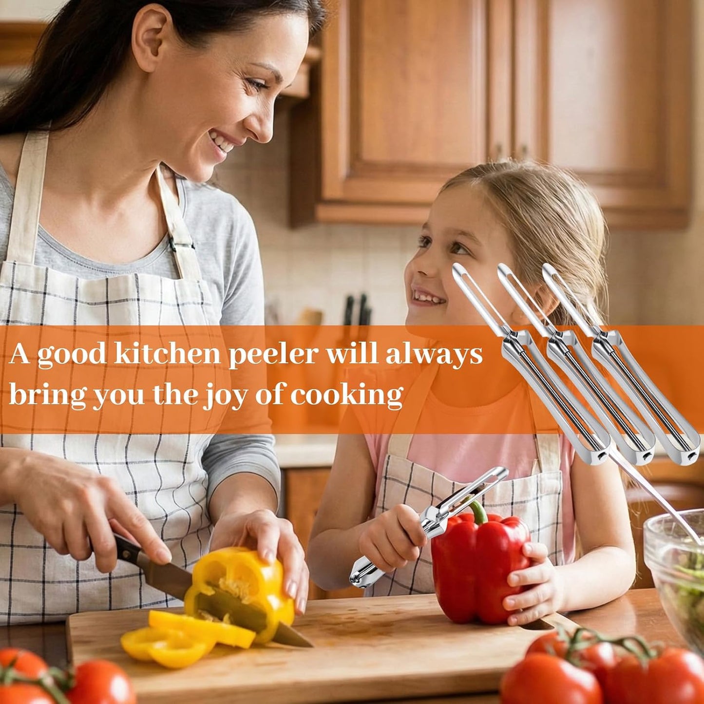 Molain 3 Pack Potato Peelers for Kitchen, Stainless Steel Swivel Vegetable Peelers Fruit Carrot Potato Peeler with Ergonomic Handle Potatoes Peeler Dishwasher Safe