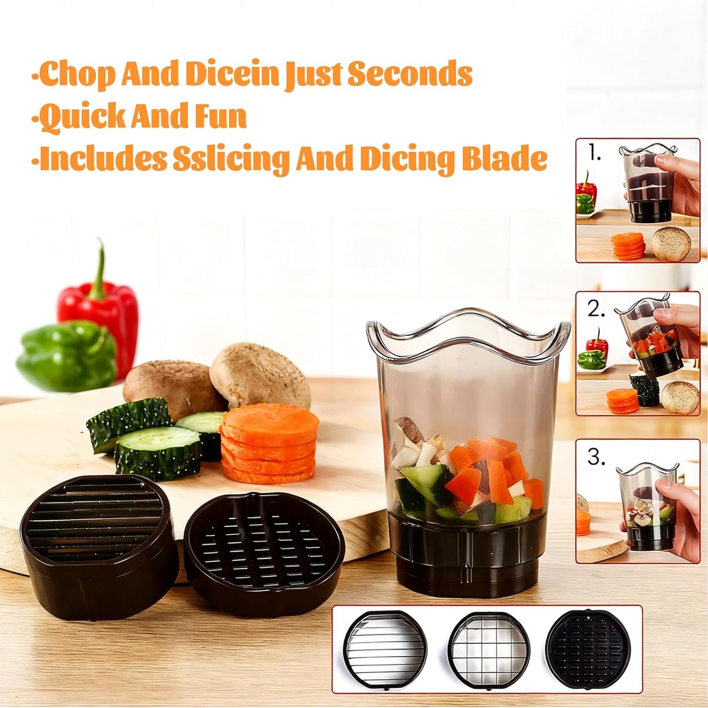 Strawberry Banana Egg Fruit Slicer Cup Cutter Chopper Kitchen Gadget Detachable