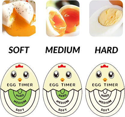 Lasubst Egg Timer for Boiling Eggs that Changes Color When Done, Tricolor