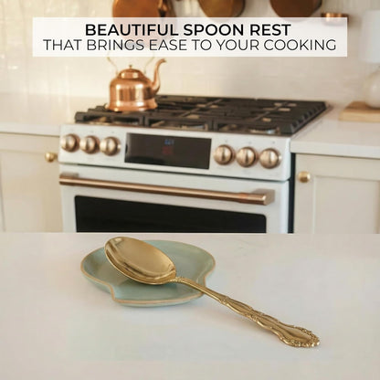 Beautiful Ceramic Spoon Rest for Stove Top - Perfectly Sized Spoon Holder for Your Kitchen Countertop - Easy to Clean and Dishwasher Safe, Perfect Addition to Any Kitchen Counter for Everyday Cooking