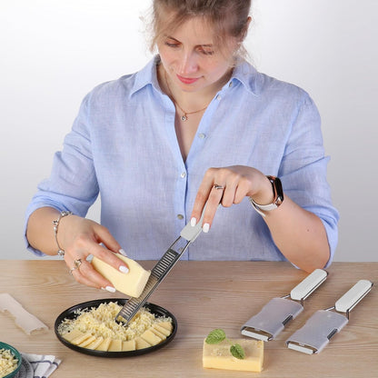 Cambom Lemon & Citrus Zester, Cheese Graters with Stainless Steel Sharp Blade for Parmesan Cheese, Ginger, Garlic, Nutmeg, Chocolate, Vegetables, Fruits, Dishwasher Safe Shredder Fine Blade