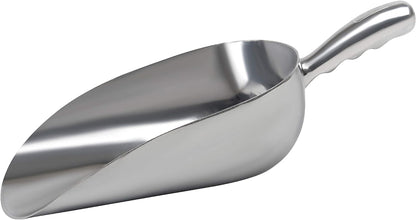 Cast Aluminum Utility Scoop, 5-Ounce - Round Bottom, Small ice scoop For Multi-Purpose Use, With Finger Groove Handle (Hand Wash Only) 5 oz.