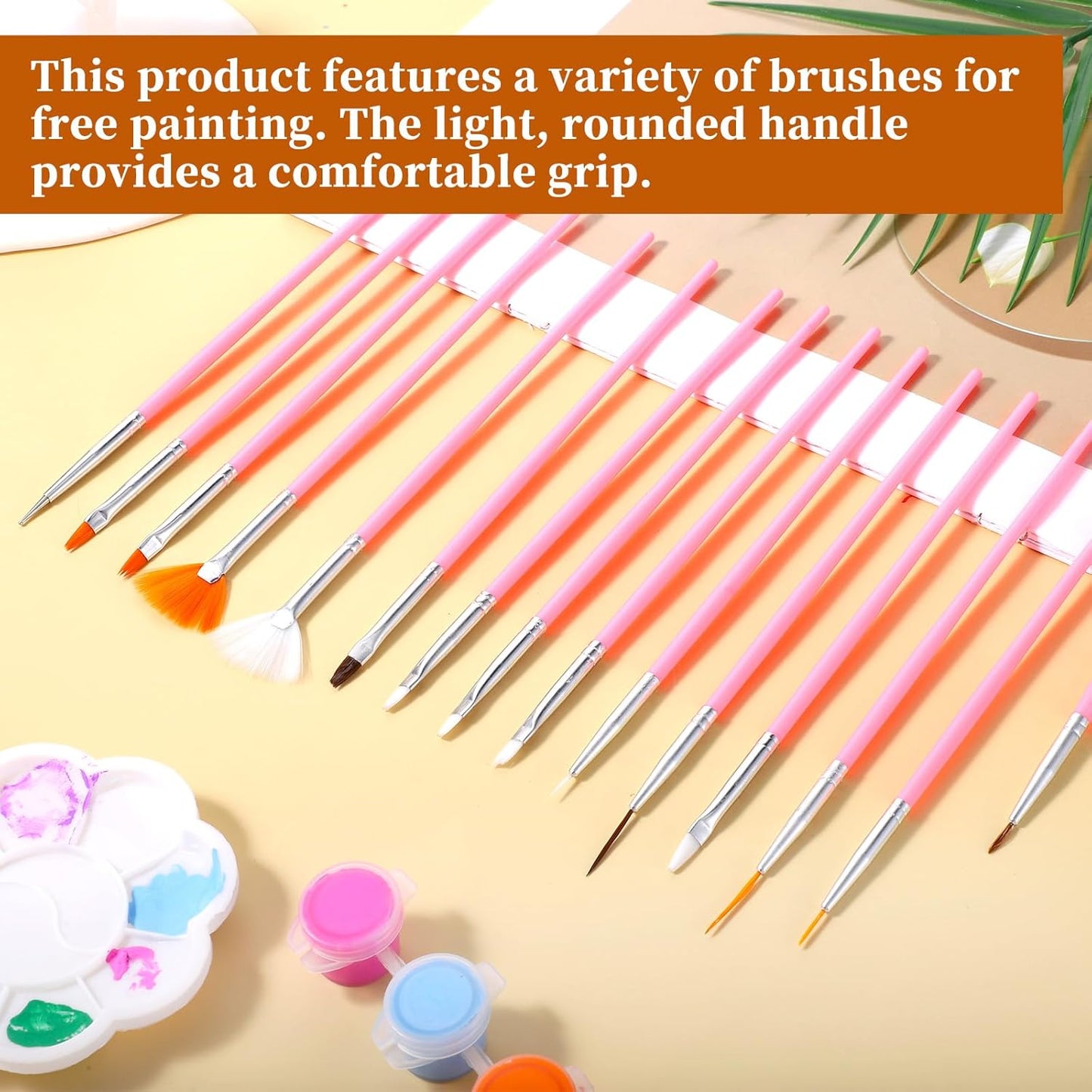 30 Pcs Pastry Painting Brushes Cake Decorating Brushes Food Safe Cake Paint-Brushes Pink Fondant Sugar Cookie Painting-Brushes Supplies Multiple Function Fondant Brush for Baking