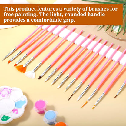 30 Pcs Pastry Painting Brushes Cake Decorating Brushes Food Safe Cake Paint-Brushes Pink Fondant Sugar Cookie Painting-Brushes Supplies Multiple Function Fondant Brush for Baking