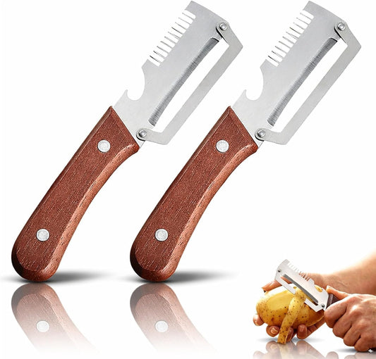 2pcs 2 in 1 Multi Functional Vegetable Peeler, 2 in 1 Fruit Peeler and Bottle Opener,Sturdy and durable, Suitable for potatoes, vegetables, apples, carrots, etc