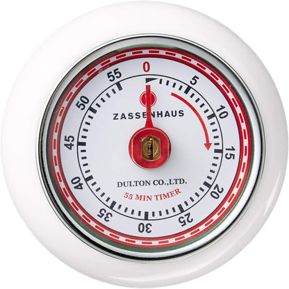Zassenhaus Magnetic Retro 60 Minute Kitchen Timer, 2.75-Inch, Teal