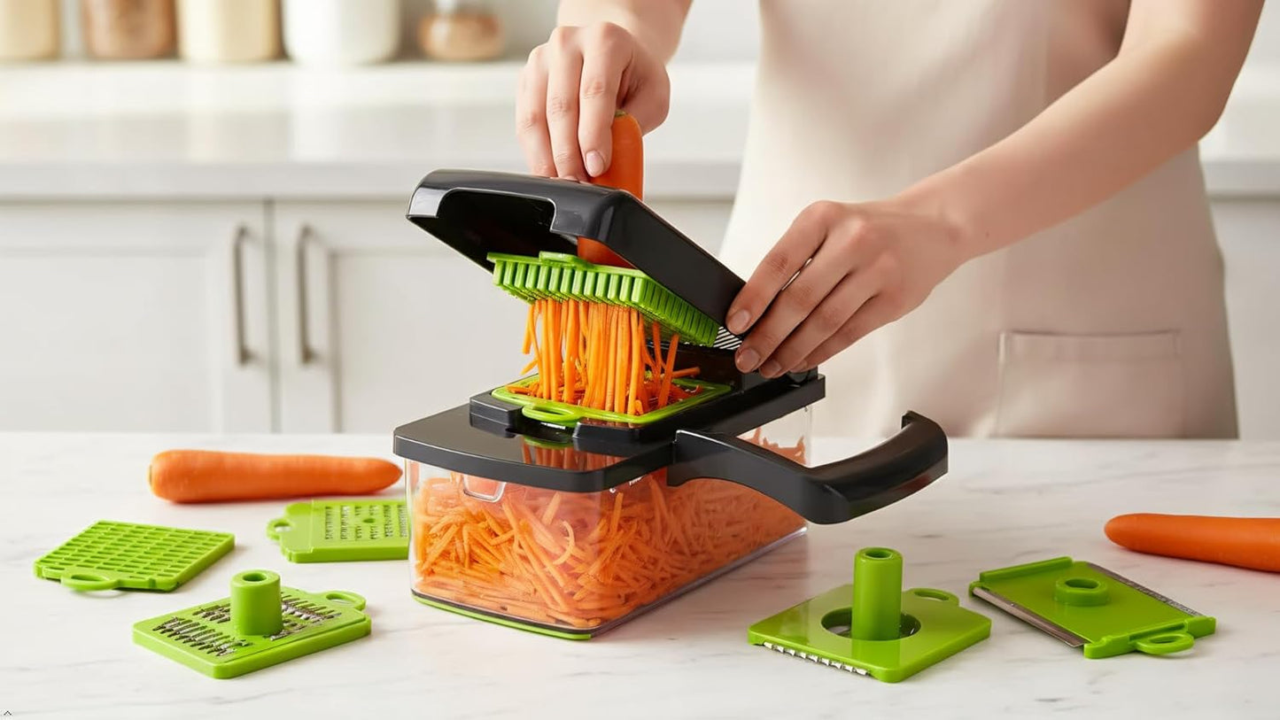 Onion Cutter Vegetable Chopper Mandoline Slicer Food Processor Cheese Grater Kitchen Gadgets Clearance Multifunctional Kitchen Tools Carrot Slicing Tomato Dicing Grating Chopping Vegetables and Fruits