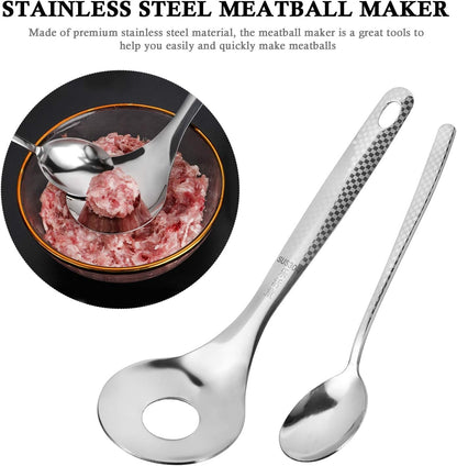 SHERCHPRY 2 Pcs Meatball Maker Cake Tools Meatball Spoon Household Tools None- Stick Meat Ballers Meat Spoon Maker Melon Baller Kitchen Ware Kitchen Gadget Meatball Scoop Meatballs Fruit
