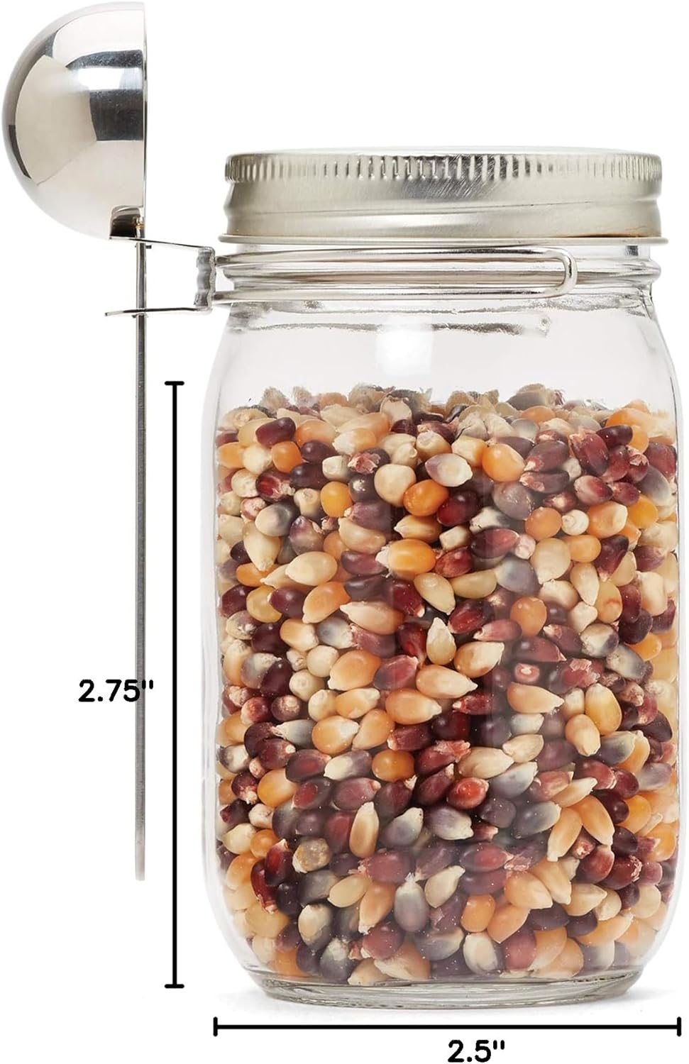 Jarware Stainless Steel Coffee Scoop for Wide-Mouth Mason Jars, 1 Tablespoon