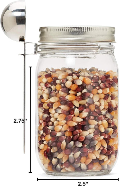 Jarware Stainless Steel Coffee Scoop for Wide-Mouth Mason Jars, 1 Tablespoon