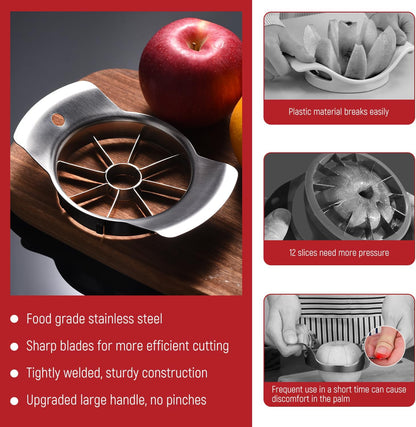 Apple Slicer, ARRITZ Stainless Steel Apple Cutter 8 Slices, Sharp Blade