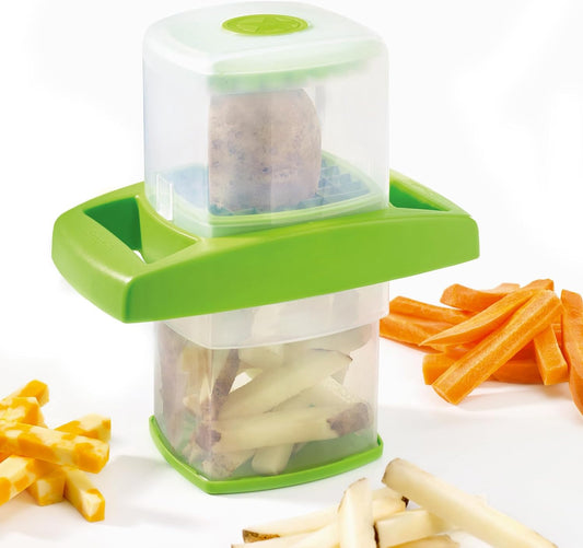Starfrit Easy Fries Fry Cutter - Perfect Homemade French Fries, Handles for Leverage, Large Cutting Surface, Nonskid Base for Stability