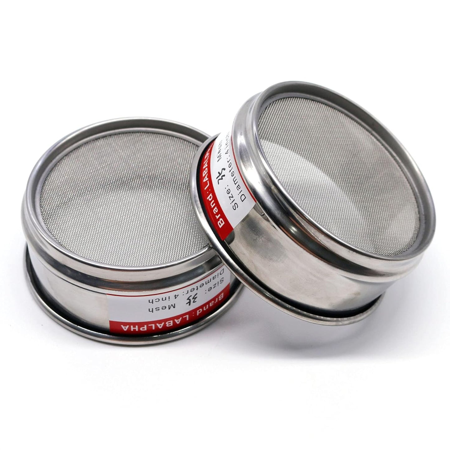 LABALPHA 70 Mesh Lab Sieves, Test Sieve #70 Mesh, 4'' Diameter, 304 Stainless Steel Wire Cloth (0.22mm)