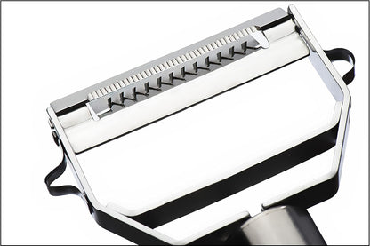 Brieftons Julienne Peeler/Cutter/Slicer: Serrated Stainless Steel Fruit/Vegetable Peeler & Julienne Slicer
