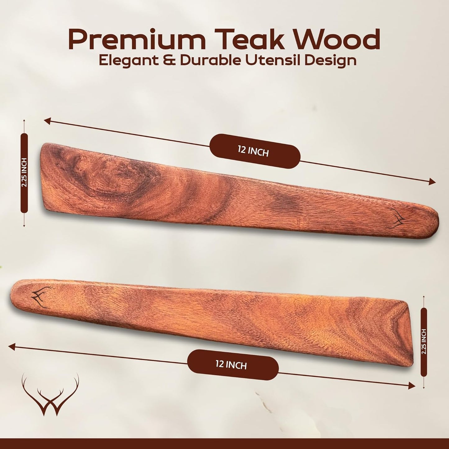 Skinny Spurtle for Sourdough Starter for Baking Tools - 12" Wooden Spurtle for Deep Jar & Dough Whisk - Sourdough bread baking supplies, Teak Wooden Spatula for Cooking