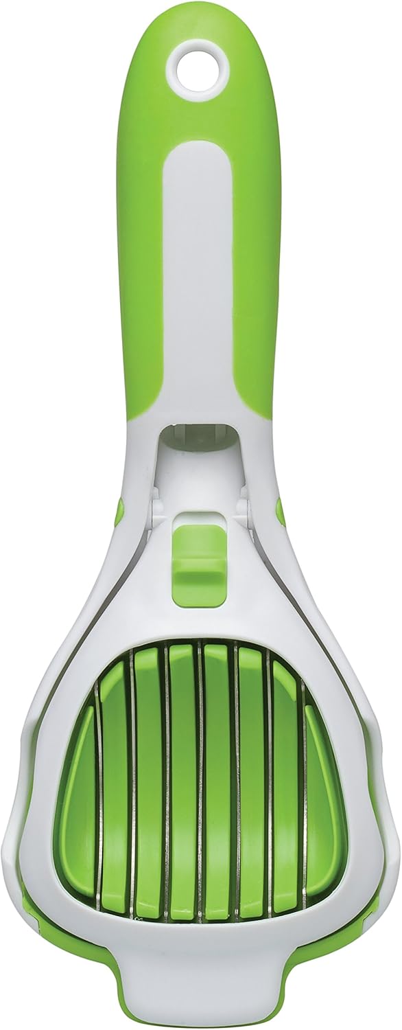 HIC Kitchen Handy Dandy Slicer For Eggs, Fruit, Mushrooms, Stainless Steel Blades, Non-Slip Grip, Spring-Loaded Action