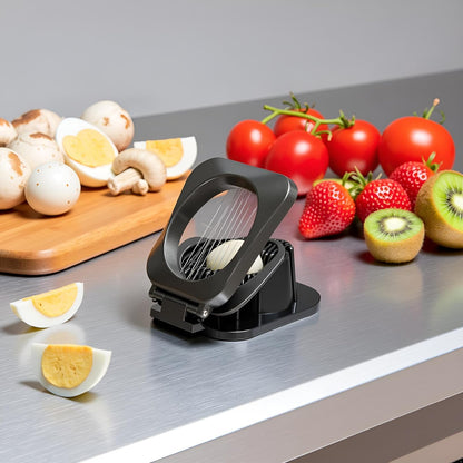 Egg Slicer for Hard Boiled Eggs Egg Cutter Strawberry Slicer Heavy Duty Aluminium Tomato Slicer Stainless Steel Wire Egg Slicer Dicer with 3 Slicing Styles, Easy to Clean