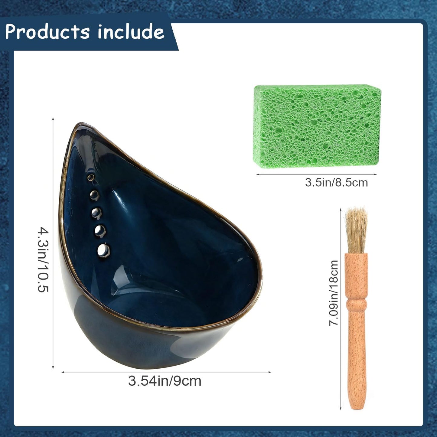Pottery Herb Stripper Bowl,Herb Stripper,Kiln Transformation Blue and White Pattern Ceramic Herb Stripper Bowl Pottery Herb Stripper,Kitchen for Efficient Kale/Cilantro/Thyme Leaf Removal（Green