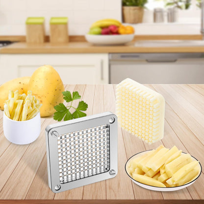 VEVOR Commercial Vegetable Chopper w/ 4 Replacement Blades, Stainless Steel French Fry Cutter Potato Dicer & Fruit Slicer for Restaurants & Home Kitchen