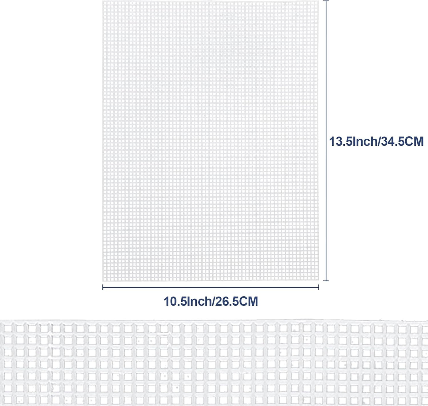 Caydo 2 Pieces 7 Count Plastic Mesh Canvas Sheets for Embroidery, Acrylic Yarn Crafting, Knit Crochet Projects and Make Aquarium Dividers (10.5 X 13.5 Inch)