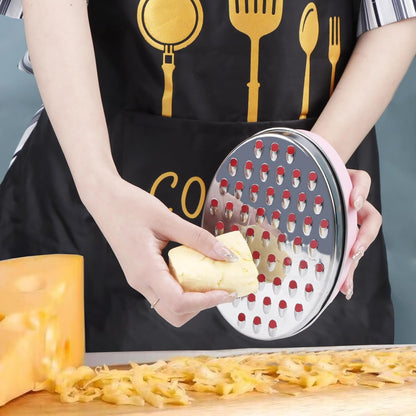 Cheese Grater Citrus Lemon Zester with Food Storage Container & Lid - Perfect For Hard Parmesan Or Soft Cheddar Cheeses, Ginger, Vegetables, Butter, Chocolate & Nutmeg (Green)