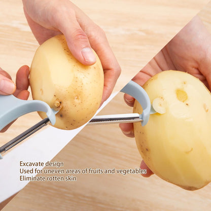 Potato Fruit Vegetable Peelers for Kitchen,Julienne Veggie Peeler,3 Piece Y Peeler Set