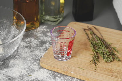 New Talent plastic Measuring cup Shot Glass set of 3pcs, Shot Glasses Measuring cup, 26-Incremental Measurement 1oz, 6 Tsp, 2 Tbs, 30ml