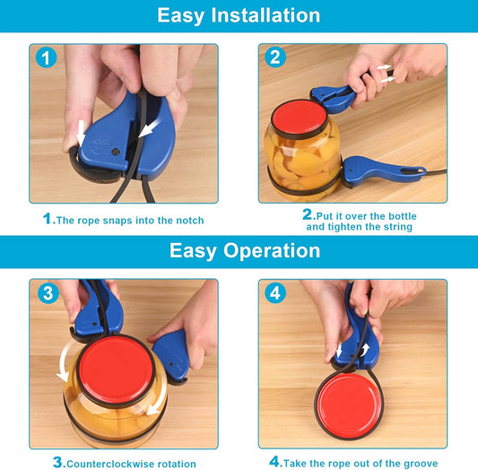 Double-Handle Jar Opener for Seniors, Expert solution for opening large jars (such as kimchi jars), Gifts for Weak Hands with Arthritis, Patent | Kitchen Gadgets, Self-Locking Design