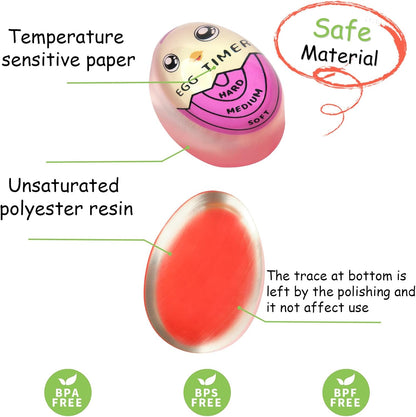 Lasubst Egg Timer for Boiling Eggs that Changes Color When Done, Tricolor