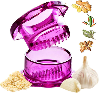 Nextrend Garlic Twister 4th Gen – Garlic Mincer & Garlic Press in One, for Ginger, Herbs, Nuts & more, BPA-Free, Dishwasher Safe, 3–5 Clove Capacity - Green