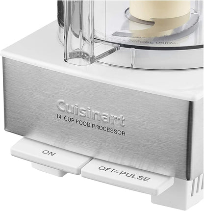 Cuisinart 7-Cup Pro Classic Food Processor, 600-Watt Motor, Vegetable Chopper & Blender for Mincing, Dicing, Shredding, Puree & Kneading Dough, DLC-10SYP1, White